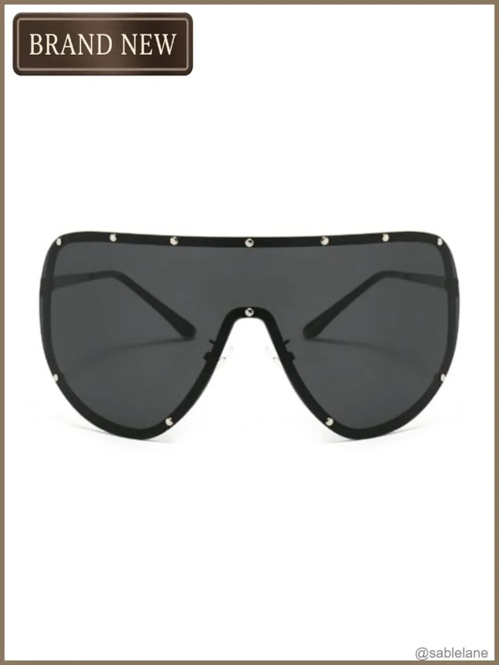 Oversized Polarized Sunglasses Vintage Shield UV400